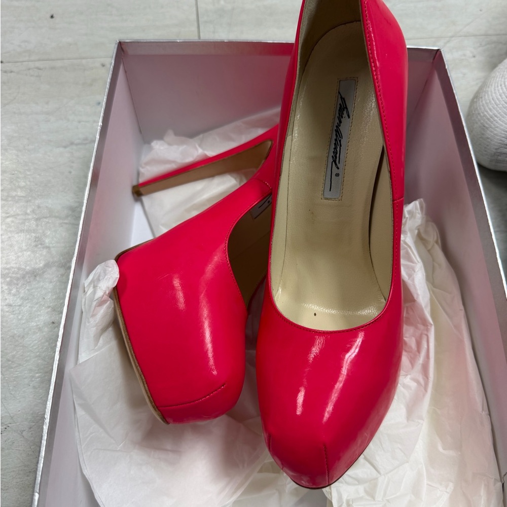 Christian Louboutin Maniac 140 Patent Pumps Pink Anguria EU 40 Saks Box